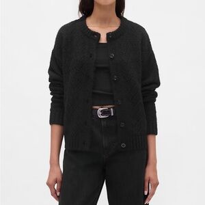 GAP Fuzzy Pointelle Cardigan BNWT
